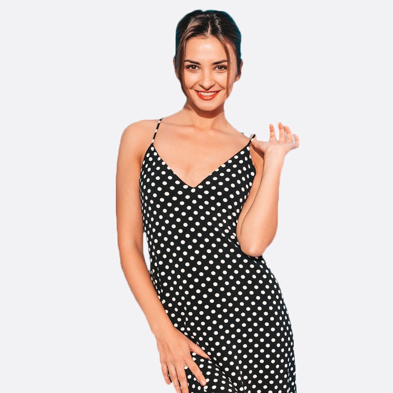 Black Dotted Dress